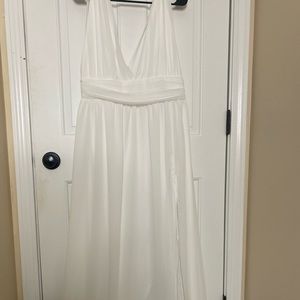 White dress size Extra large with side split worn once.